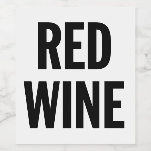 Generiek etiket rode wijn (Enkel label)