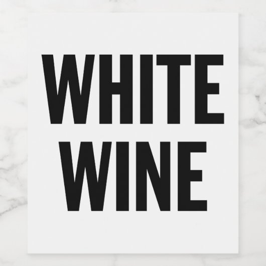 GENERIEK ETIKET VOOR WITTE WIJN (Enkel label)