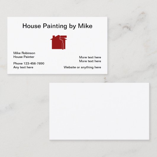 Generiek van de schilder van het klassieke huis visitekaartje (Voorkant / Achterkant)