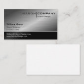 Generiek Visitekaartje voor zwart-wit en staal (Voorkant / Achterkant)