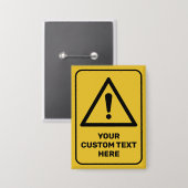 generiek waarschuwingsdriehoekssignaal button (Voorkant / Achterkant)