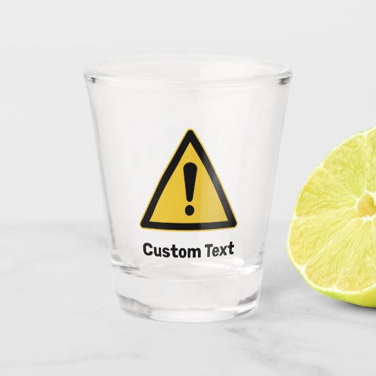 generiek waarschuwingsdriehoekssignaal shot glas (Voorkant)