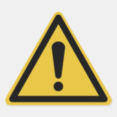 generiek waarschuwingsdriehoekssignaal sticker (Voorkant)