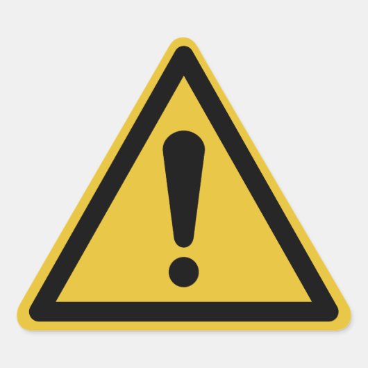 generiek waarschuwingsdriehoekssignaal sticker (Voorkant)