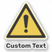 generiek waarschuwingsdriehoekssignaal sticker (Voorkant)