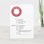 Generiek Wenskaart Kaart (Voorkant)