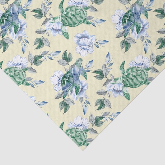 Generiek Zee turfpapier in geel Tissuepapier (Detail)