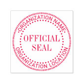 Generieke Aangepaste Officiële Seal Naam Loc, Klei Zelfinktende Stempel (Design)