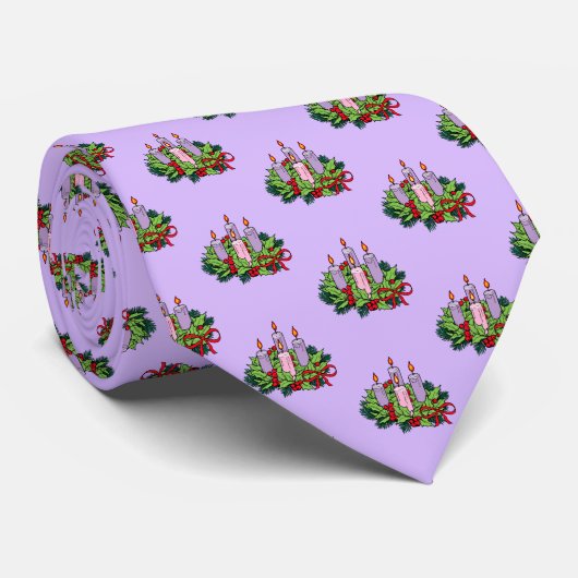 Generieke adventskrans patroon stropdas (Opgerold)