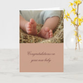 Generieke Baby Kaart (Gele Bloem)