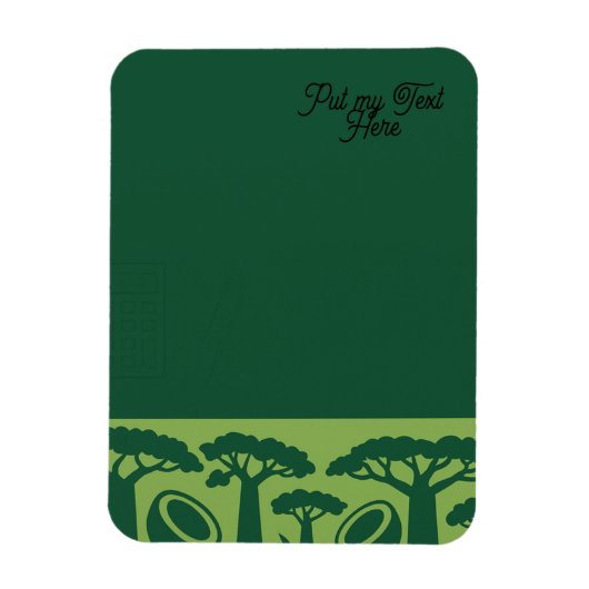 Generieke baobab kokosnoot magneet (Verticaal)