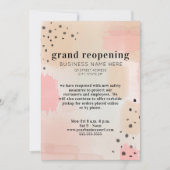 Generieke Business Grand Reopening Abstract Roze Kaart (Voorkant)
