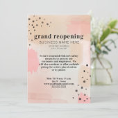 Generieke Business Grand Reopening Abstract Roze Kaart (Staand voorkant)
