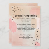 Generieke Business Grand Reopening Abstract Roze Kaart (Voorkant / Achterkant)