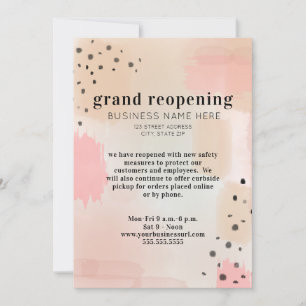 Generieke Business Grand Reopening Abstract Roze Kaart