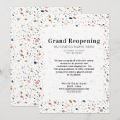 Generieke Business Grand Reopening Terrazzo Kaart (Voorkant / Achterkant)