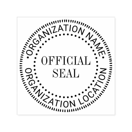 Generieke Custom Officiële Seal Naam Locatie Zelfinktende Stempel (Design)