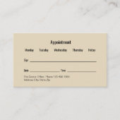 Generieke Doctor Kantoor Appointkaarten Afsprakenkaartje (Voorkant)