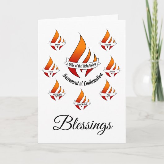 Generieke geschenken van de Heilige Geest bevestig Kaart (Voorkant)