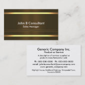 Generieke goudbanden visitekaartje (Voorkant / Achterkant)