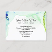 *~* Generieke haar Nails Lashes Blauwgroen Reiki G Visitekaartje (Achterkant)