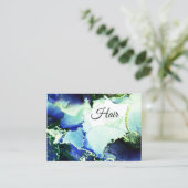 *~* Generieke haar Nails Lashes Blauwgroen Reiki G Visitekaartje (Staand voorkant)