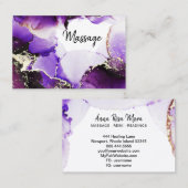 *~* Generieke haar Nails Lashes Paars Gold Reiki Visitekaartje (Voorkant / Achterkant)