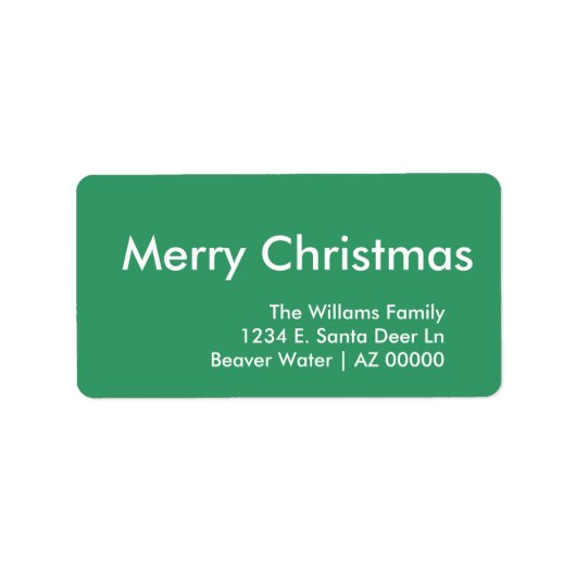 Generieke kerst groen etiket (Voorkant)