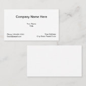 Generieke klassieke indeling visitekaartje (Voorkant / Achterkant)