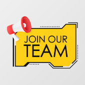 Generieke luidspreker Word nu lid van ons team Raamsticker (Vel)