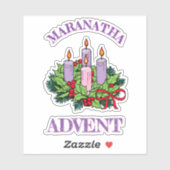 Generieke Maranatha Advent Krans Sticker (Vel)