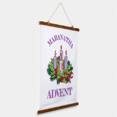 Generieke MARANATHA adventskrans Hangend Wandkleed (Gebogen)
