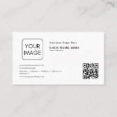 Generieke minimalistische QR Code Professional Visitekaartje (Voorkant)