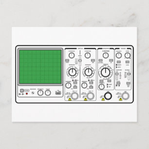 Generieke Oscilloscope-spanningstest voorpaneel Briefkaart