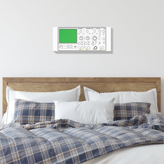 Generieke Oscilloscope-spanningstest voorpaneel Canvas Afdruk (Insitu (Slaapkamer))