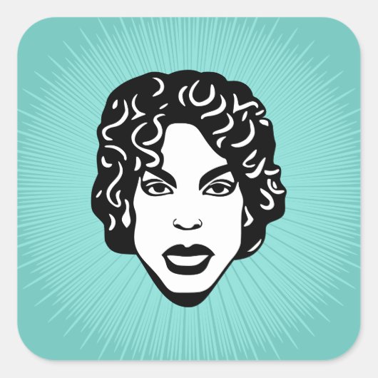 Generieke Person Square Sticker (Voorkant)