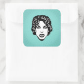 Generieke Person Square Sticker (Tas)