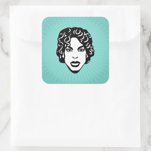 Generieke Person Square Sticker (Tas)