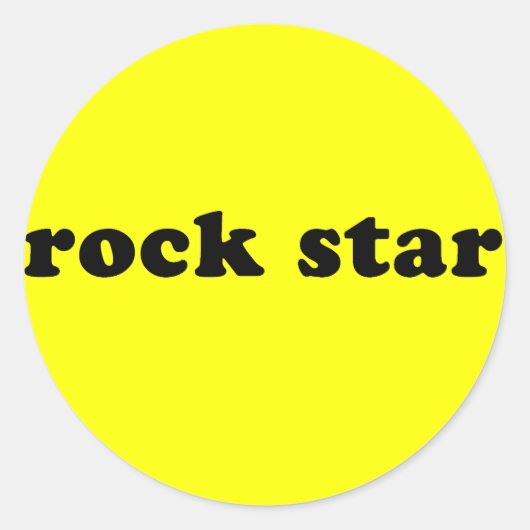 Generieke ROCK STAR T-shirt Ronde Sticker (Voorkant)