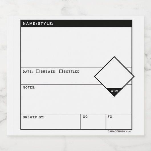 Generieke Schrijfbare Flessenetiket Stickers (Enkel label)