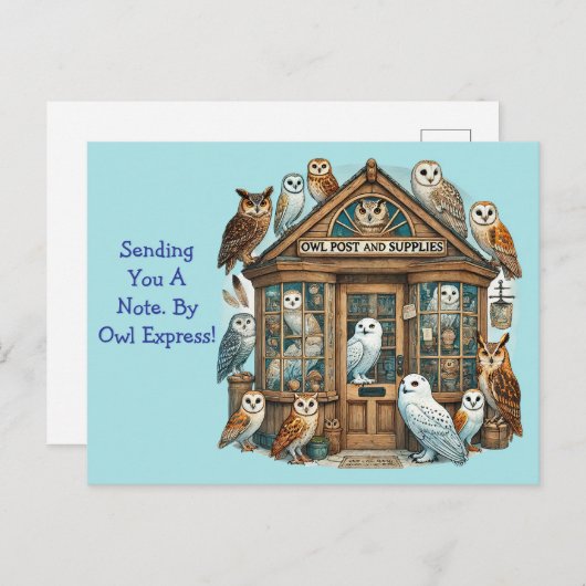 Generieke Uil Express Briefkaart (Voorkant / Achterkant)