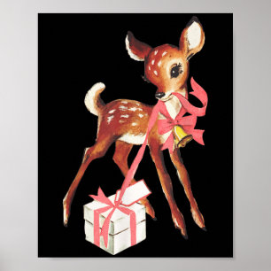Generieke Uni Retro Vintage Rendier Nk Kerstmis Ba Poster