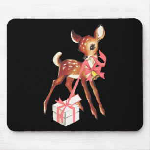 Generieke Uni Retro Vintage Rendier Roze Kerst Muismat