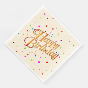 Generieke Unisex Happy Birthday Servet