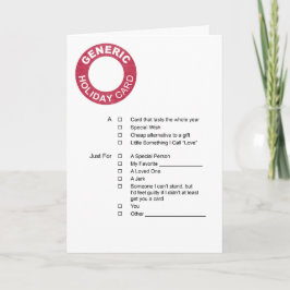 Generieke vakantie begroeting Kaart