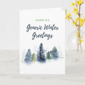 Generieke Winter Groetjes Vakantie Kaart Niet-reli (Gele Bloem)