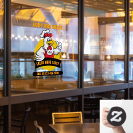 Generisch aangepast Fried Crispy Chicken Front Raamsticker