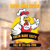 Generisch aangepast Fried Crispy Chicken Front Raamsticker (Vel 2)
