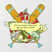 Generisch anker oranje buikthema aanpassen raamsticker (Vel)