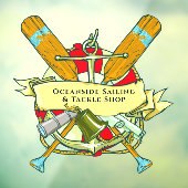 Generisch anker oranje buikthema aanpassen raamsticker (Vel 3)